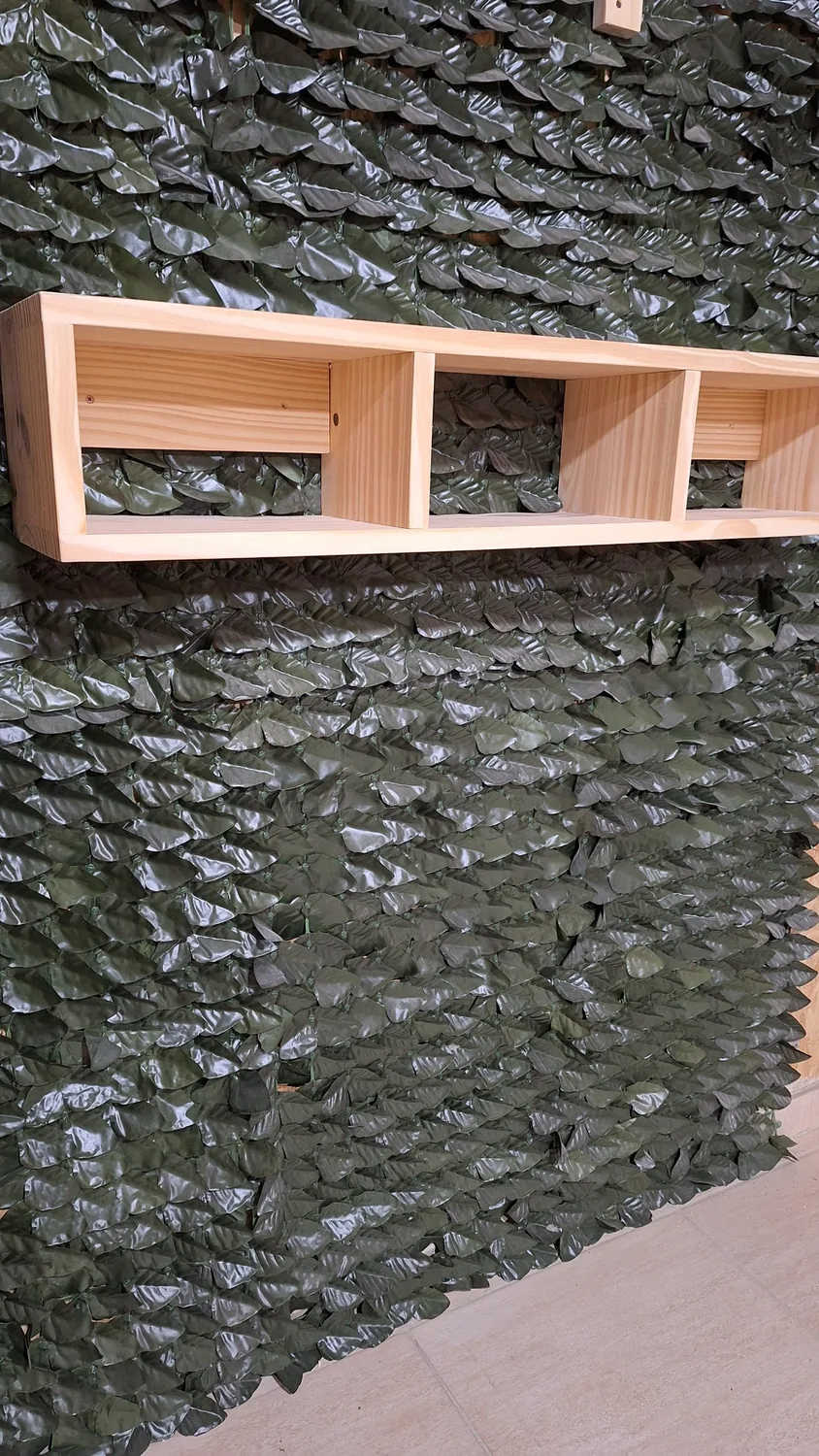 Repisa de pared con compartimentos